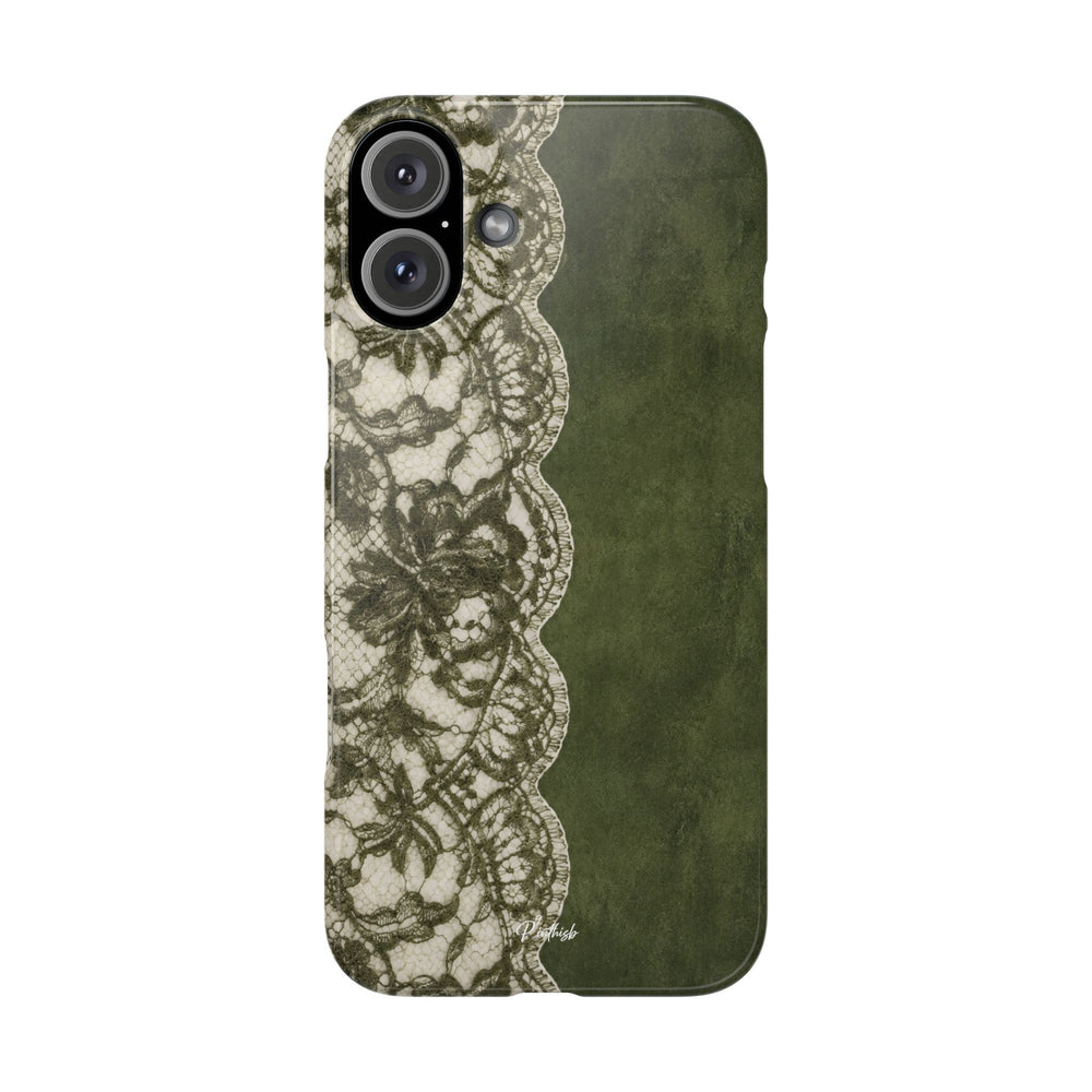 Olive Lace Snap Case