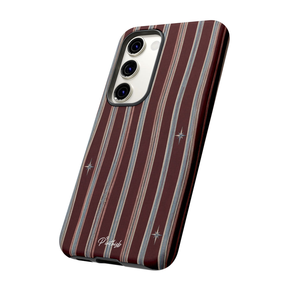 Retro Red & Cream with Star Accents Phone Case