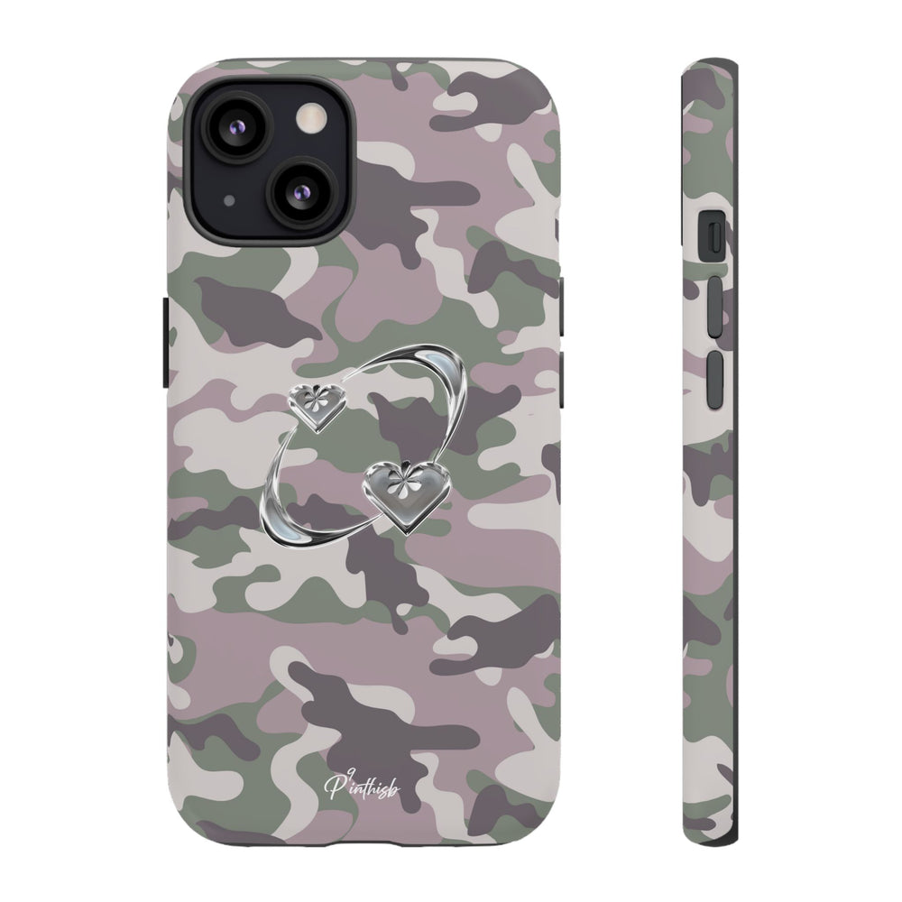 Camouflage Heart Tough Phone Case