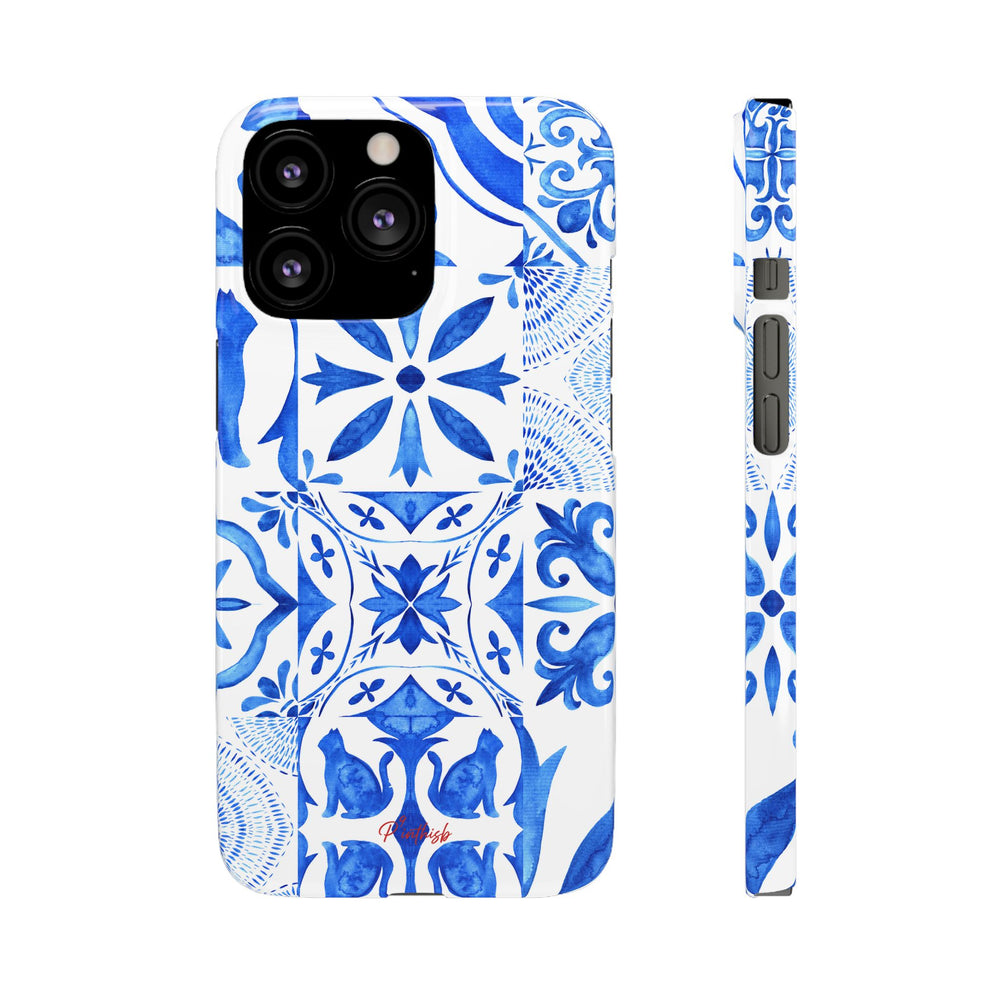 Blue Tile Pattern Snap Phone Case