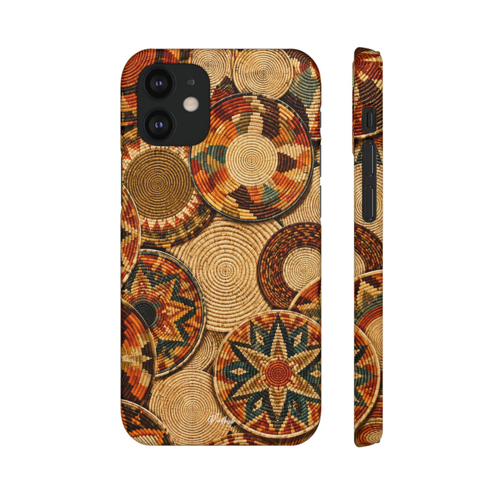 Bohemian Woven Basket Pattern Snap Case