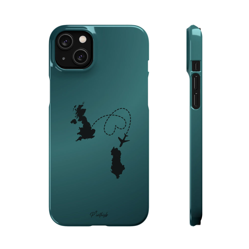 Copy of UK to Albania Pink Snap Phone Case