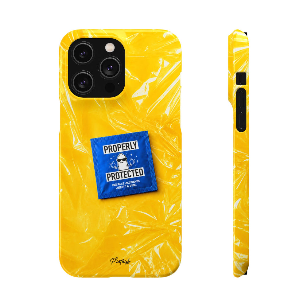 "Properly Protected" Graphic Snap Phone Case
