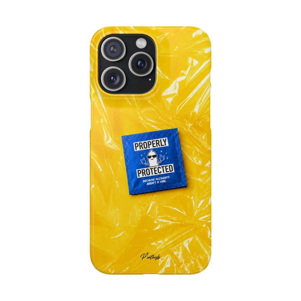 "Properly Protected" Graphic Snap Phone Case