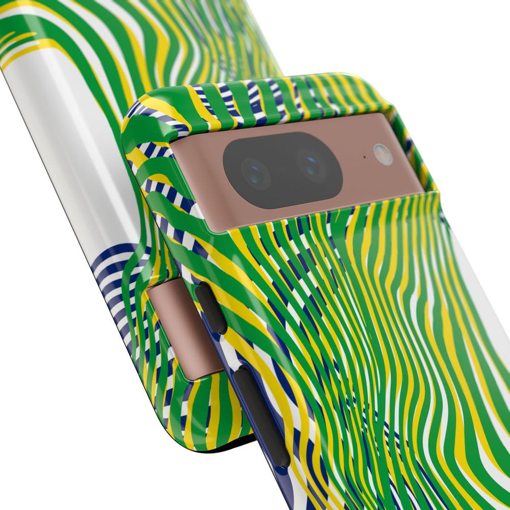 Abstract Green Wave Phone Case