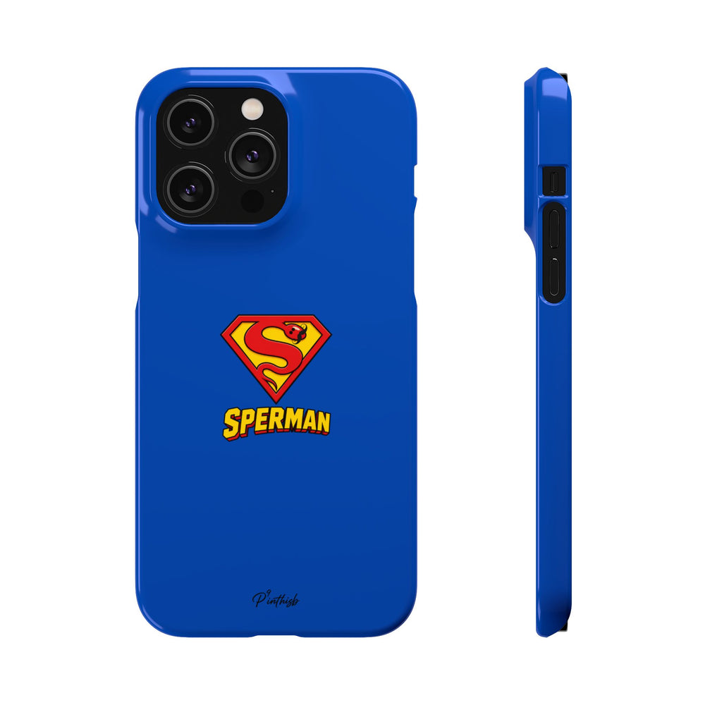 "SPERMAN" Parody Logo Snap Phone Case