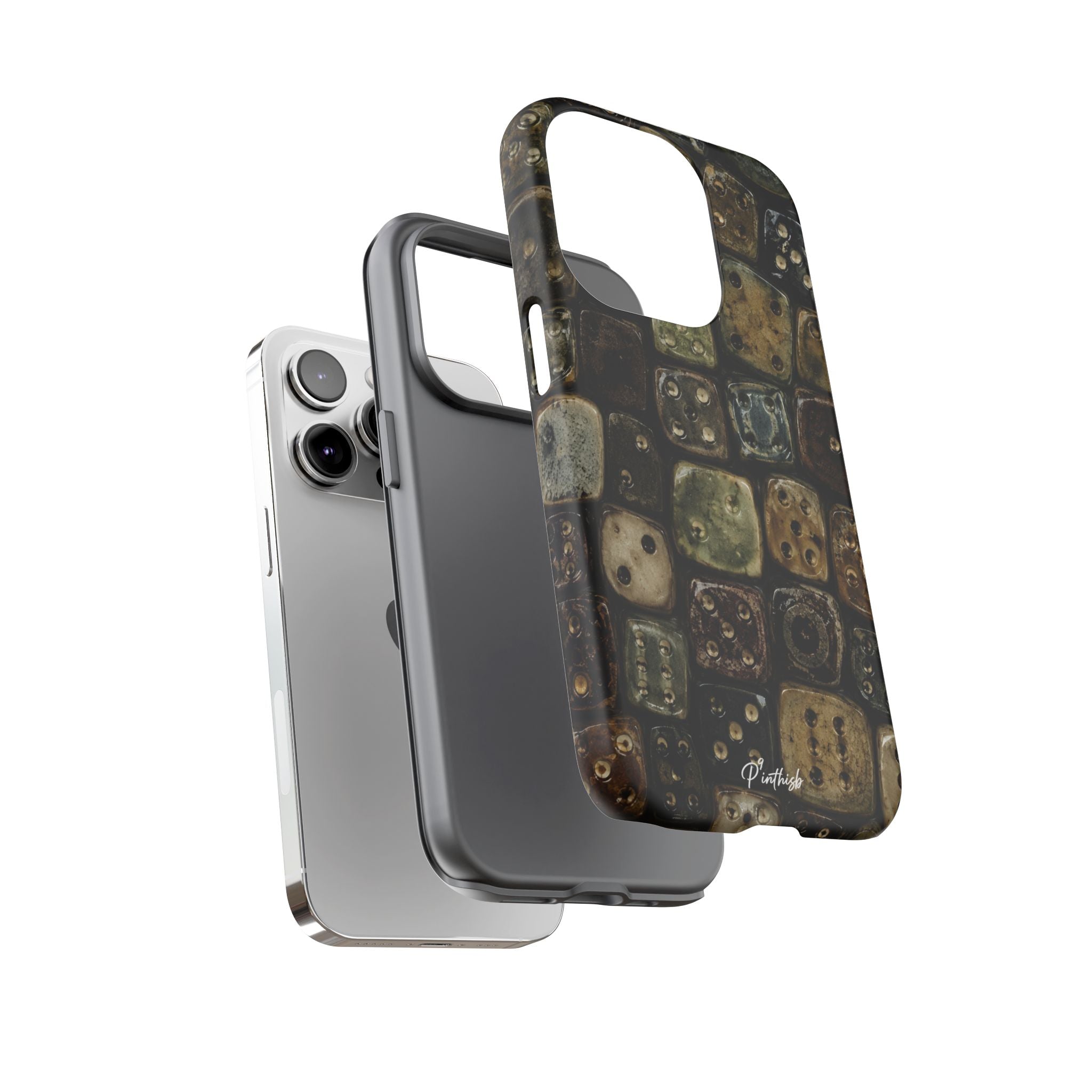 Vintage Dice Tile Phone Case