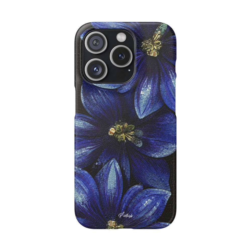 Blue Floral Snap Case