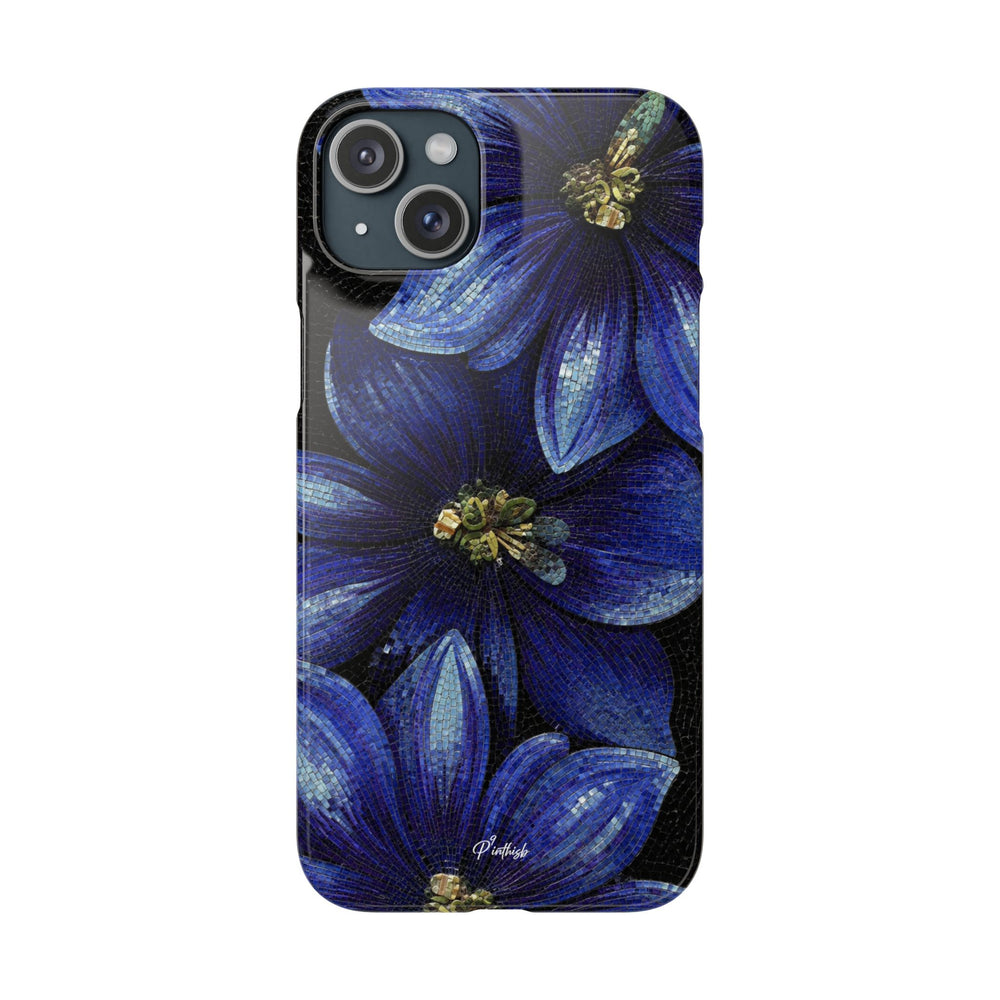Blue Floral Snap Case