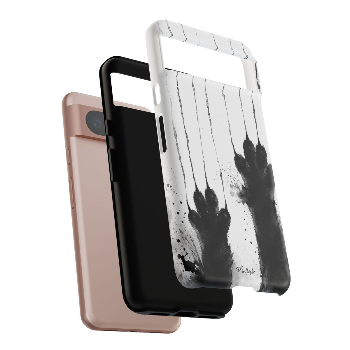Black Ink Paw Print Tough Case