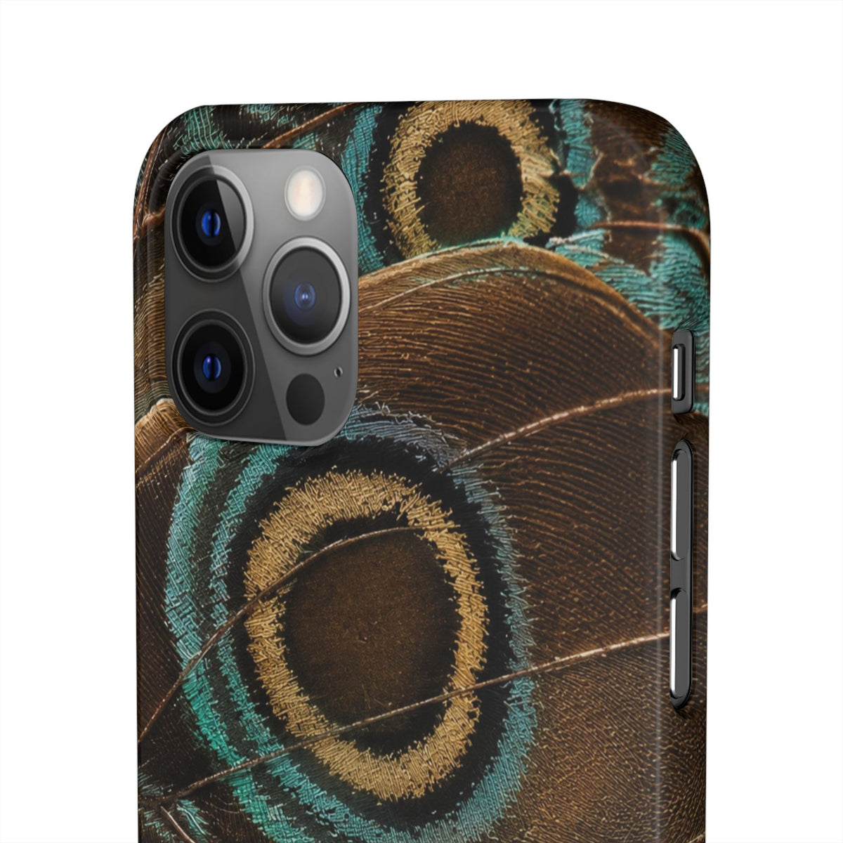 Peacock Feather Pattern Snap Case