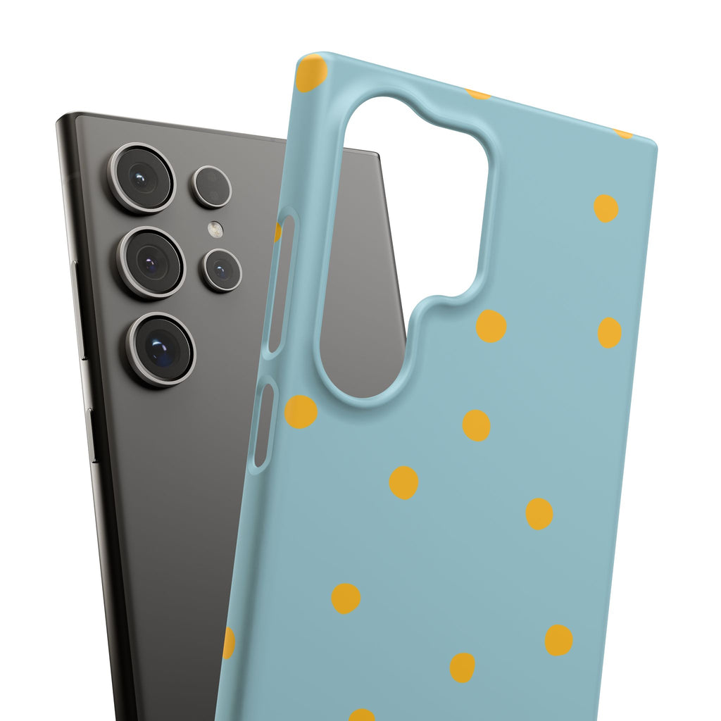 Blue & Yellow Polka Dot Snap Phone Case