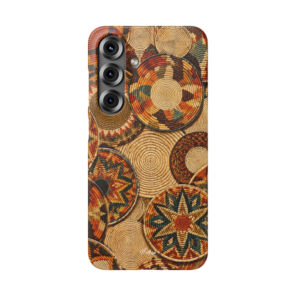 Bohemian Woven Basket Pattern Snap Case