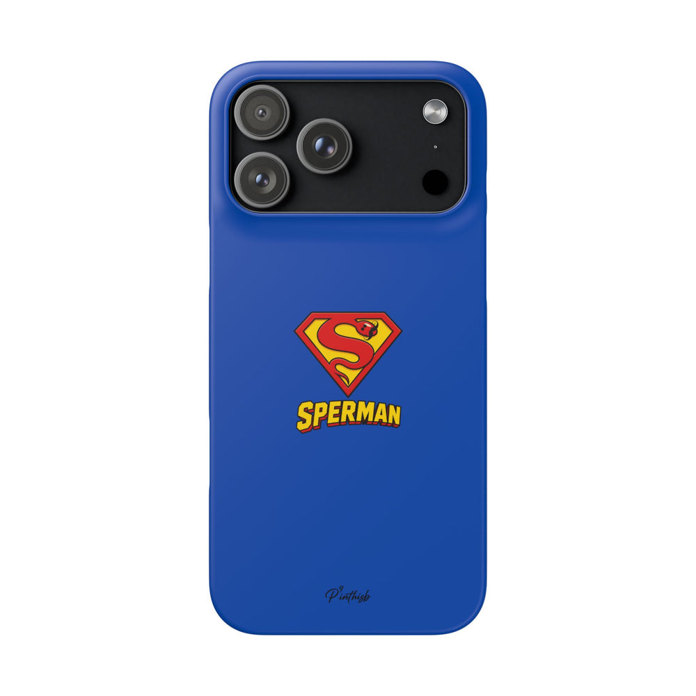 "SPERMAN" Parody Logo Snap Phone Case