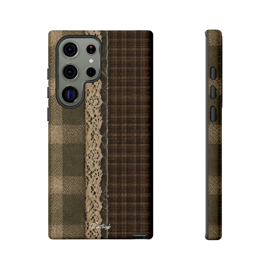 Plaid Lace Tough Phone Case