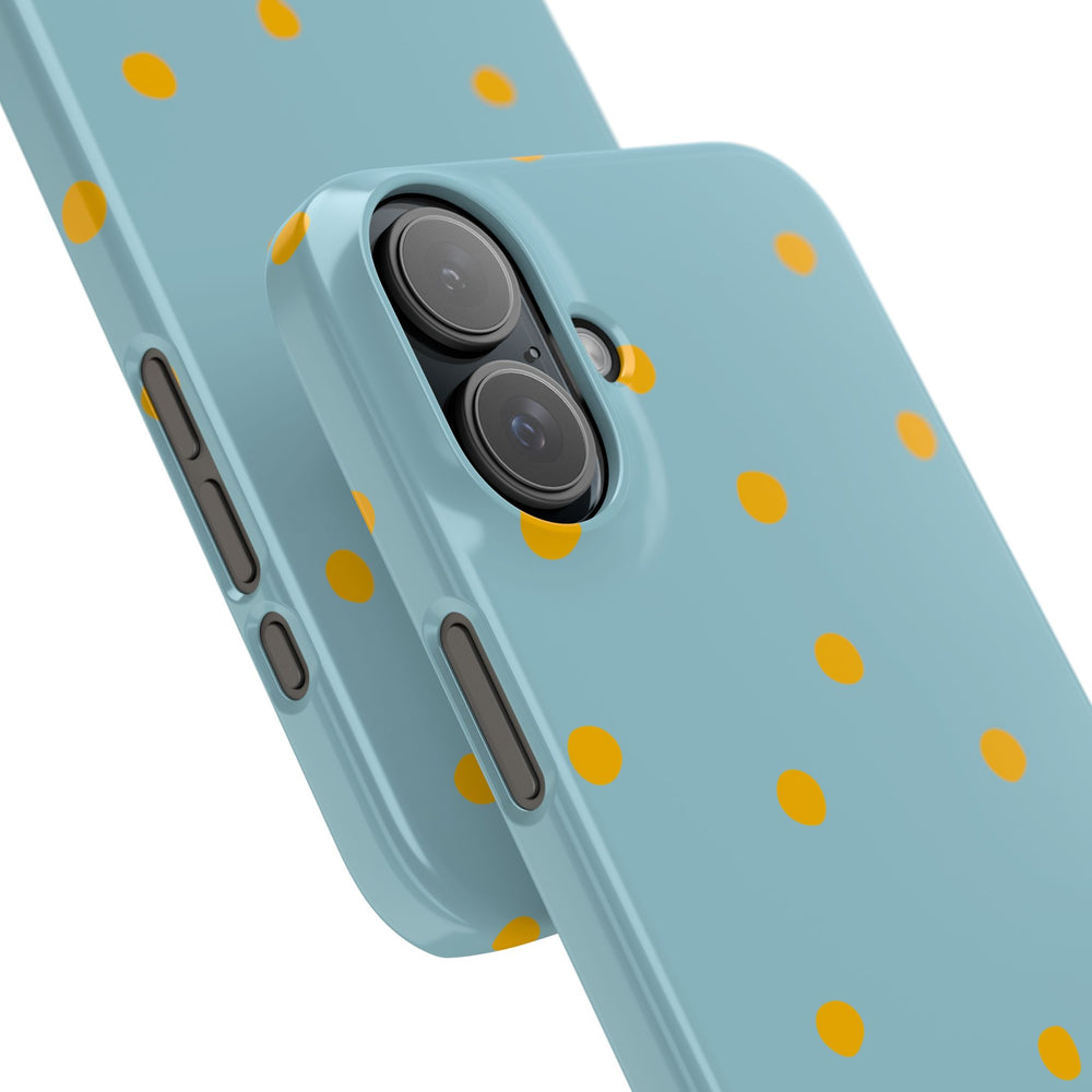 Blue & Yellow Polka Dot Snap Phone Case
