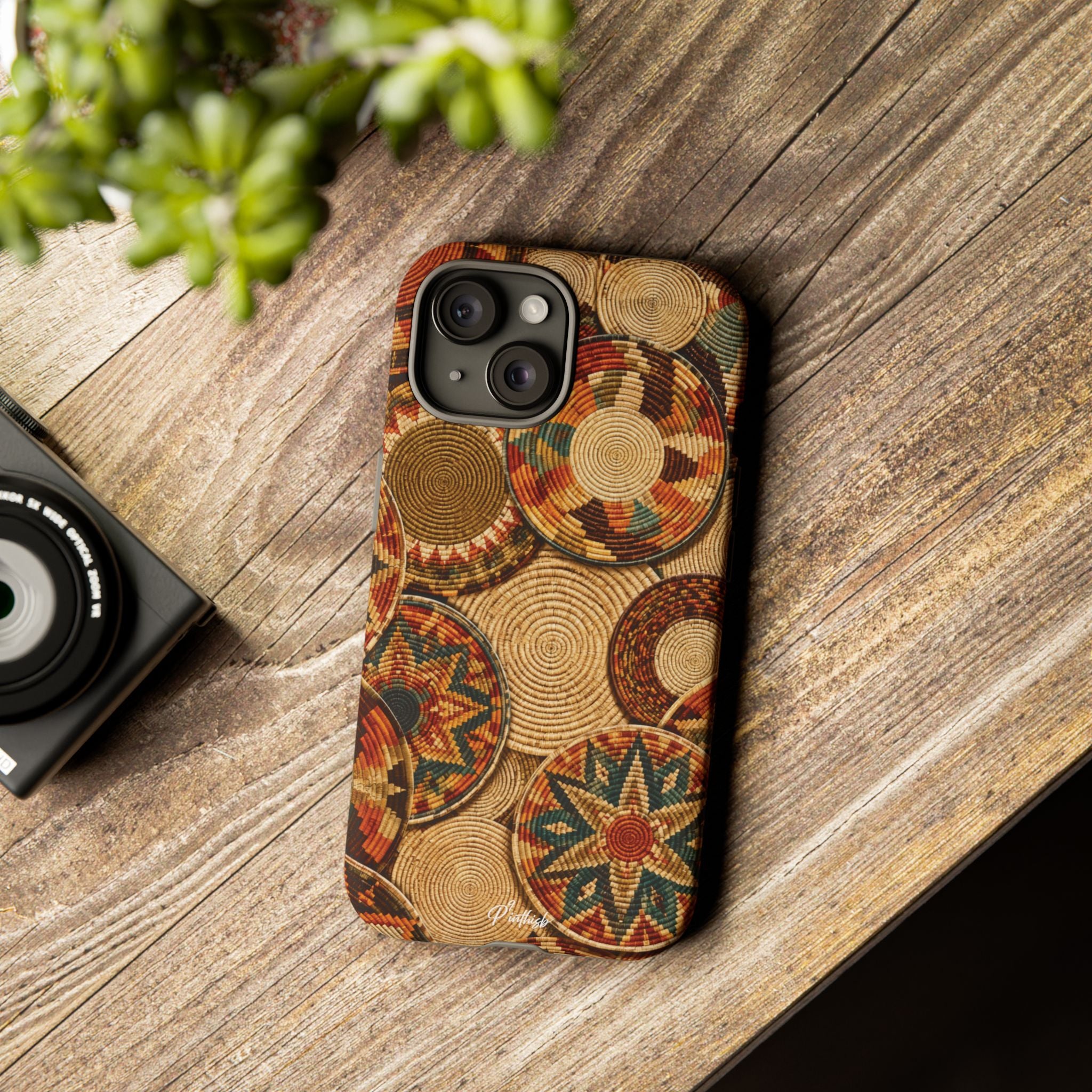 Bohemian Woven Basket Pattern Tough Case