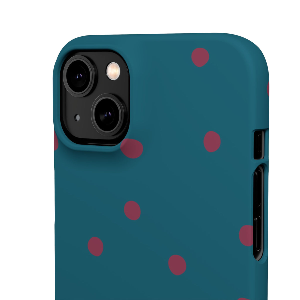 Teal & Burgundy Polka Dot Snap Phone Case