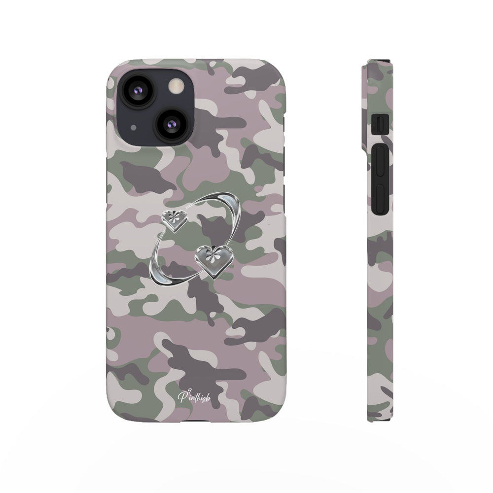Camouflage Heart Snap Phone Case