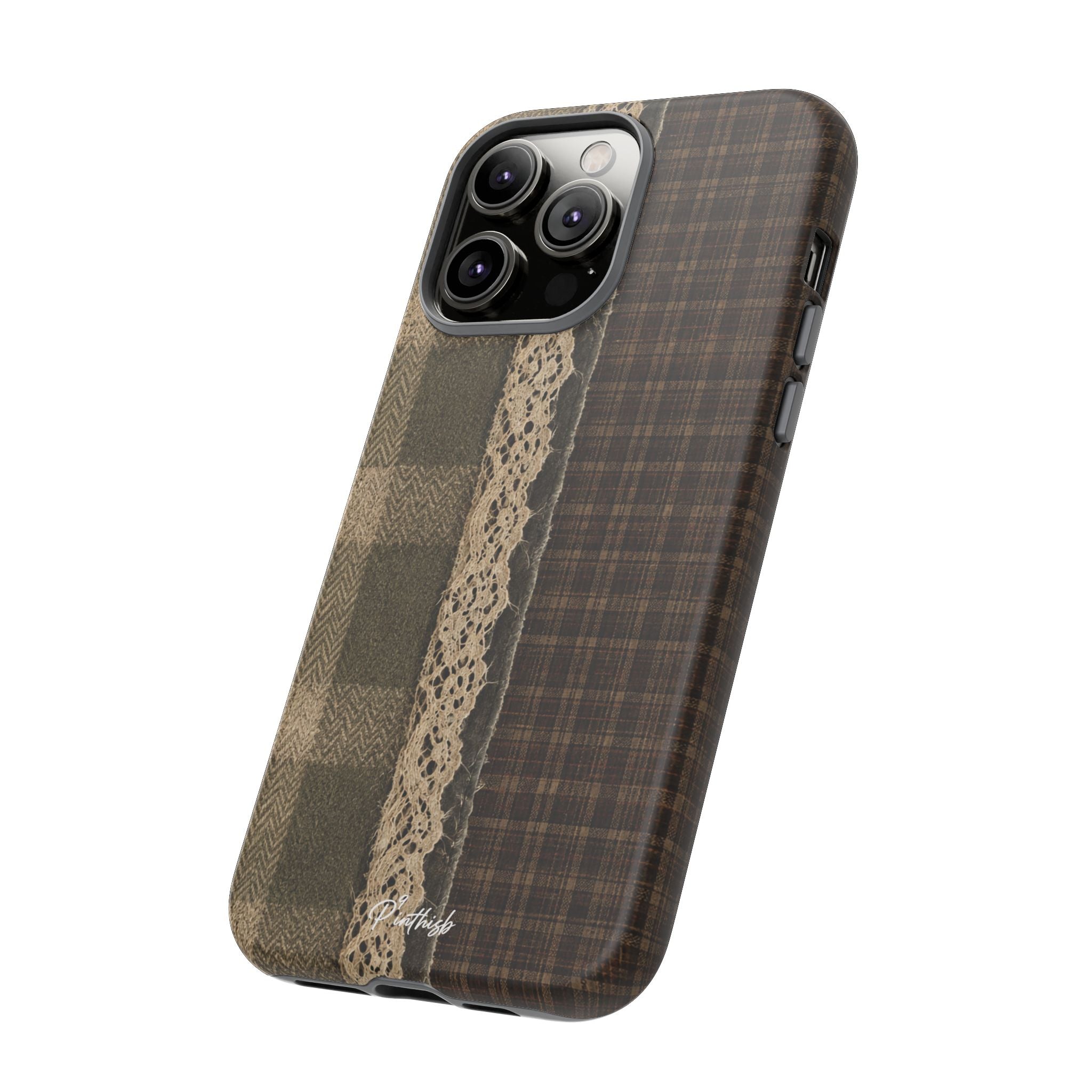 Plaid Lace Tough Phone Case