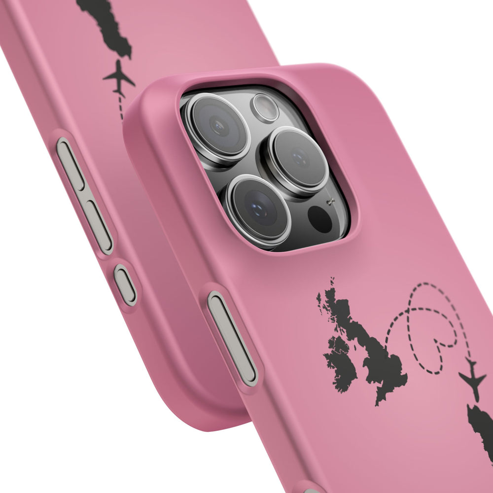 UK to Albania Pink Snap Phone Case
