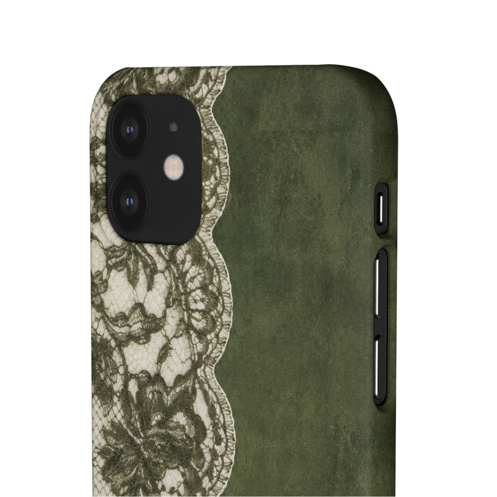Olive Lace Snap Case