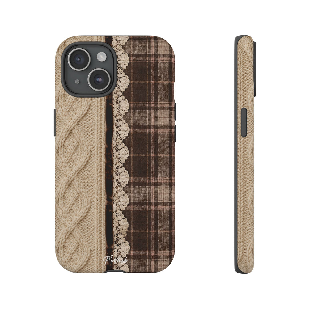 Cozy Plaid Knit Tough Phone Case