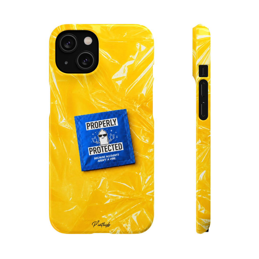 "Properly Protected" Graphic Snap Phone Case