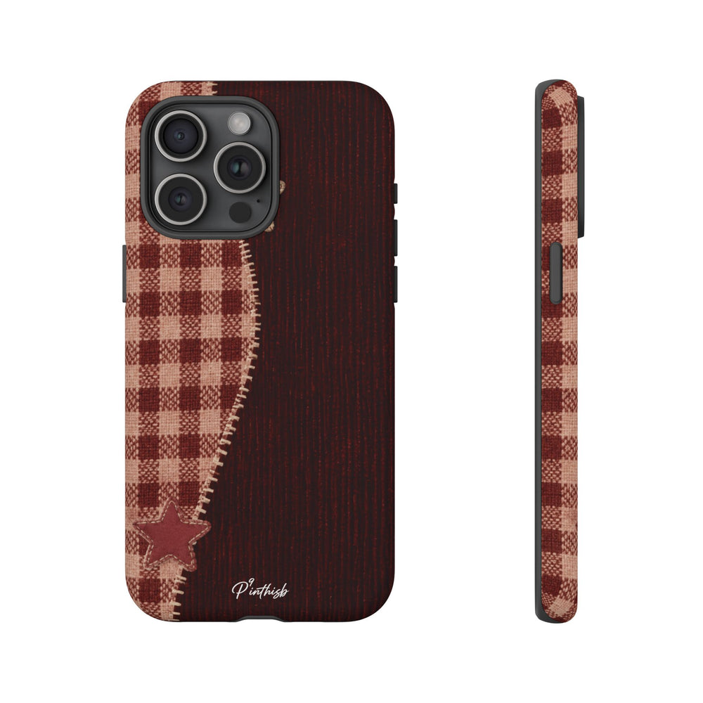 Rustic Plaid Stars Phone Case