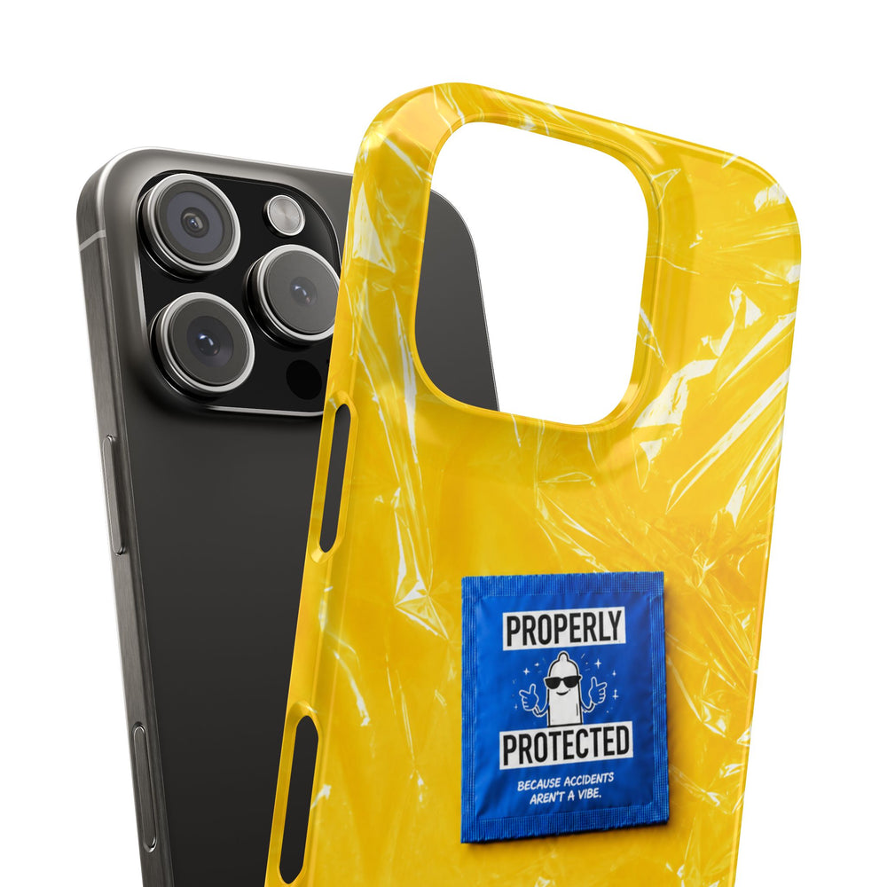 "Properly Protected" Graphic Snap Phone Case