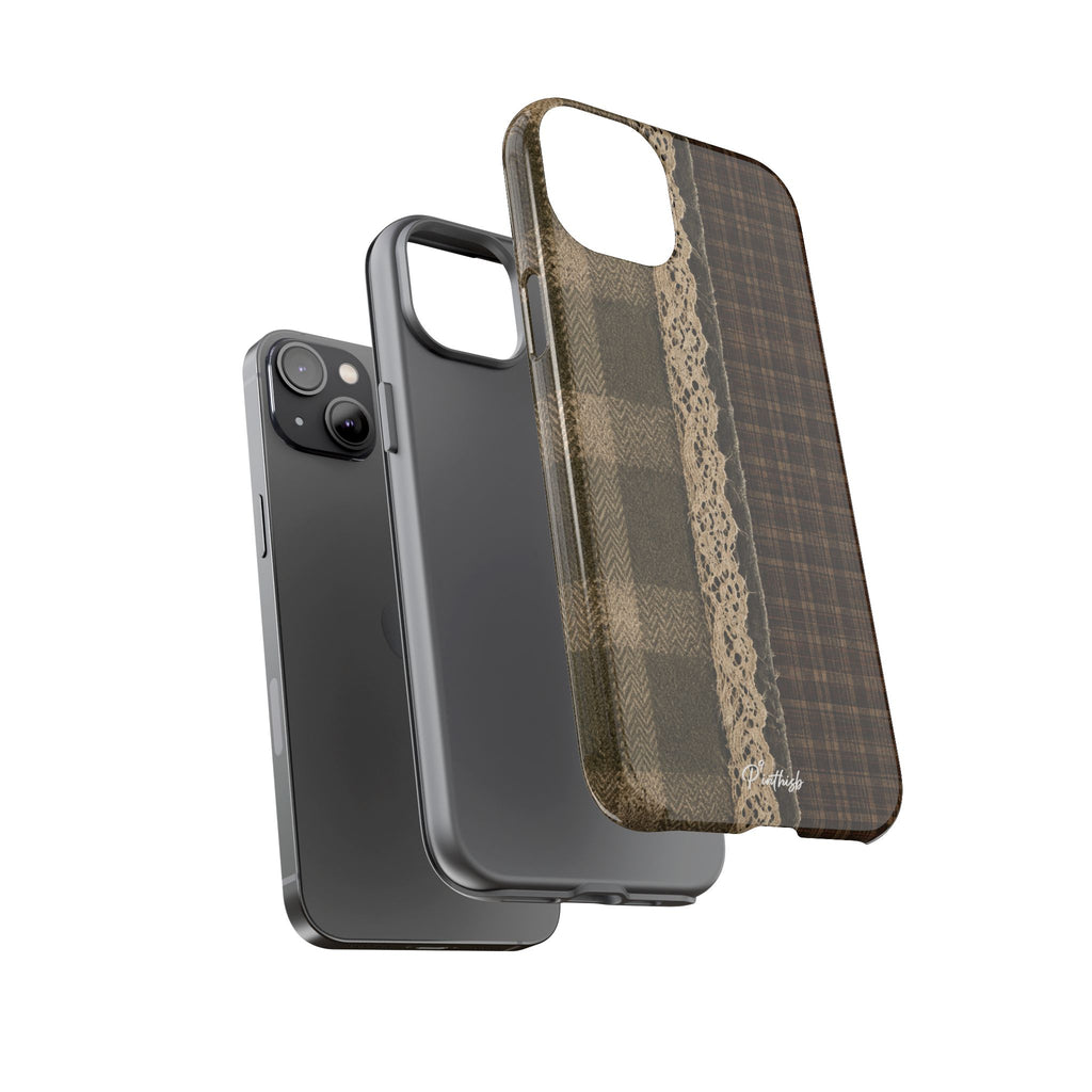 Plaid Lace Tough Phone Case