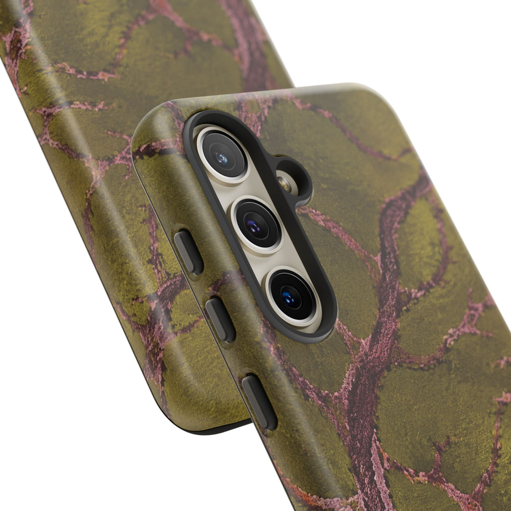 Olive & Rose Gold Tree Pattern Phone Case