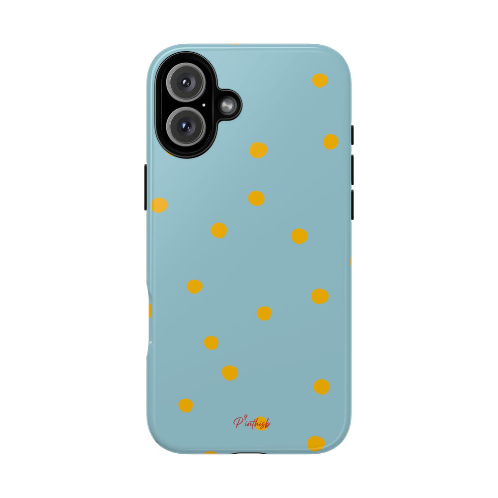 Blue & Yellow Polka Dot Tough Phone Case