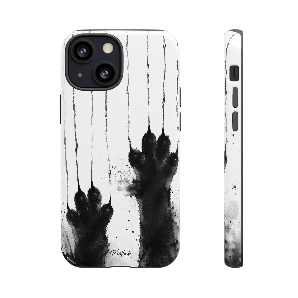 Black Ink Paw Print Tough Case