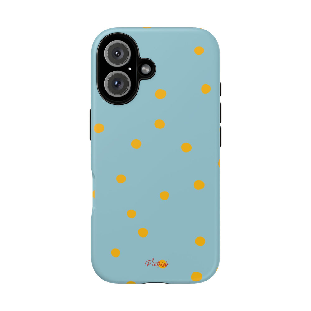 Blue & Yellow Polka Dot Tough Phone Case