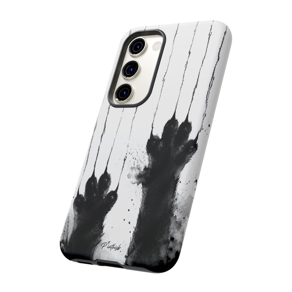 Black Ink Paw Print Tough Case