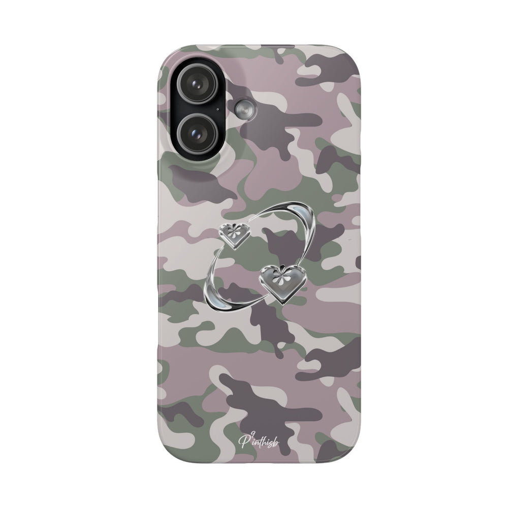 Camouflage Heart Snap Phone Case