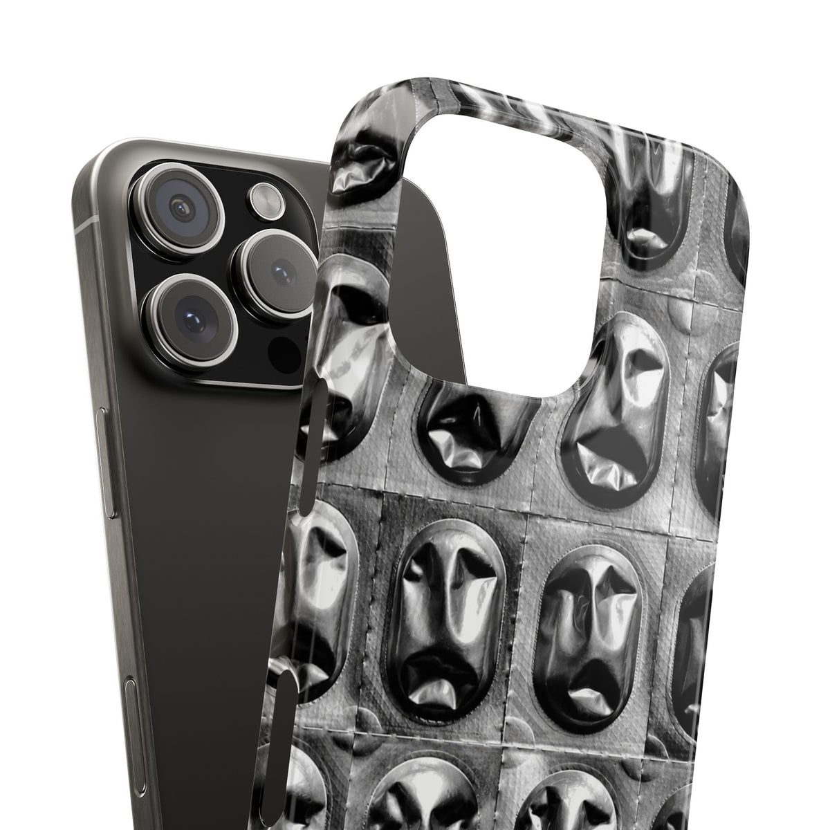 Metallic Mask Grid Snap Case