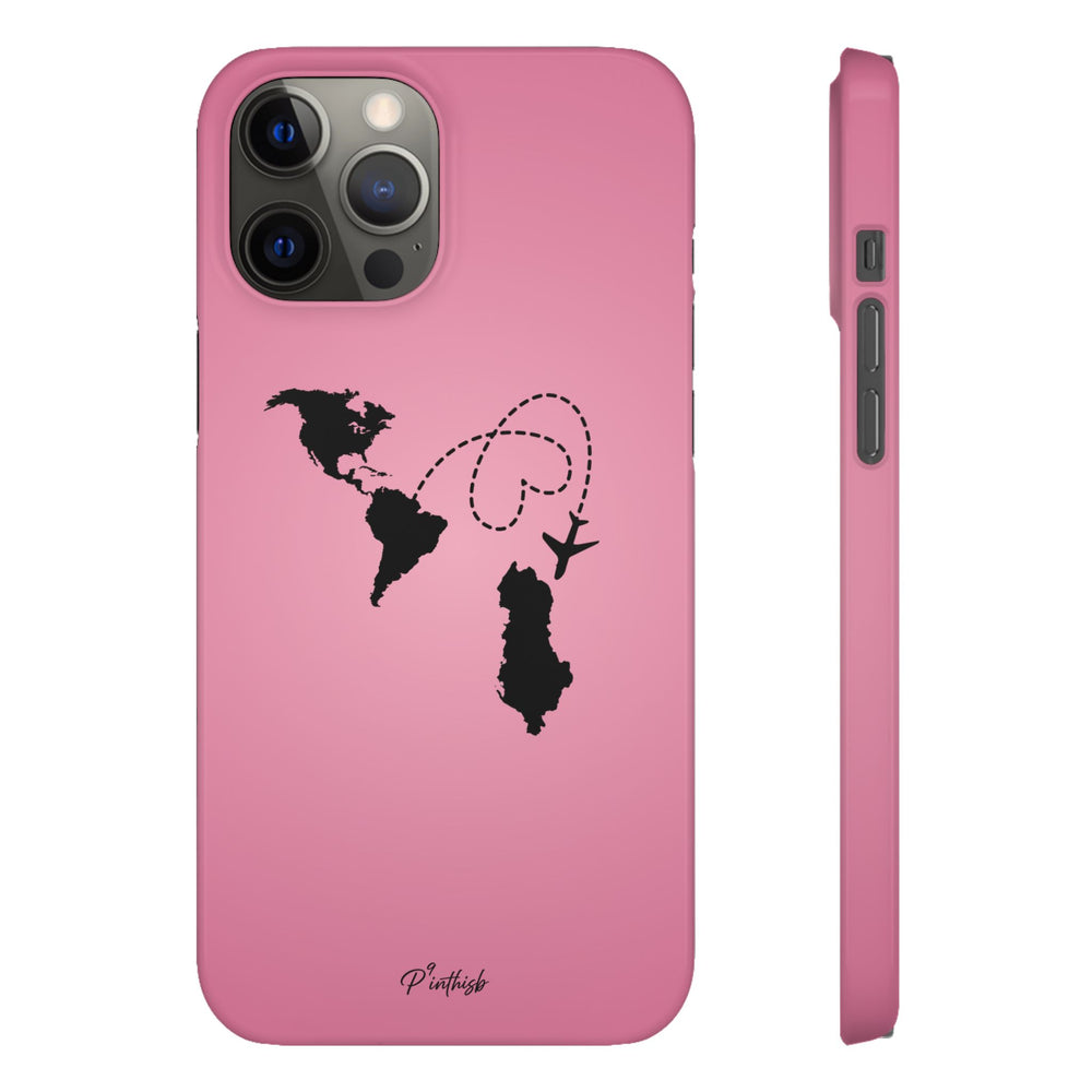 America to Albania Pink Snap Phone Case