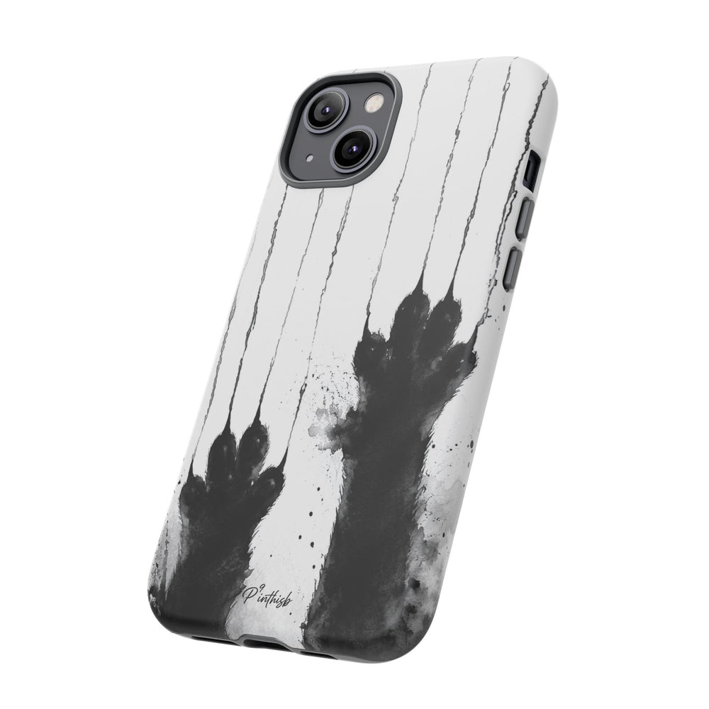 Black Ink Paw Print Tough Case