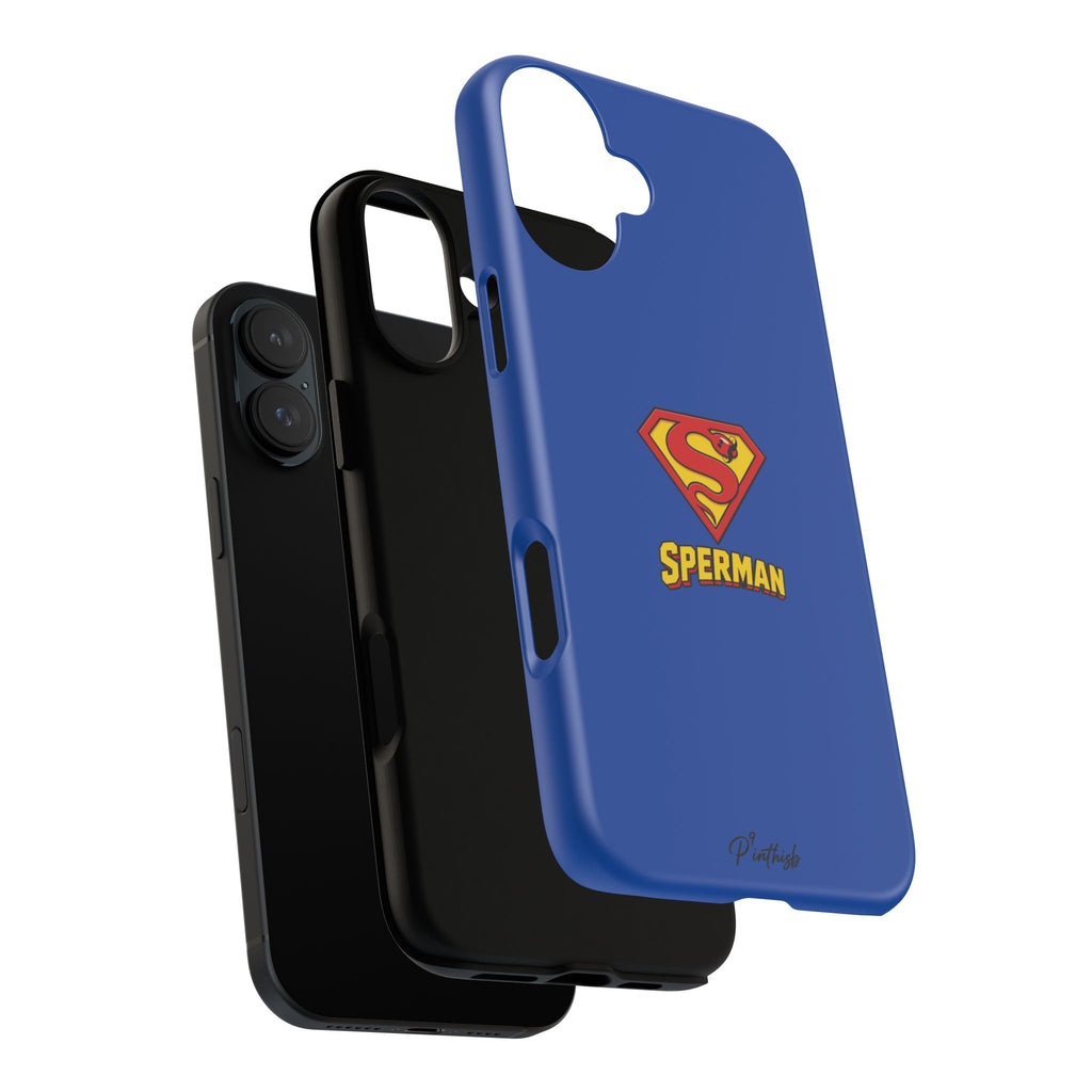 "SPERMAN" Parody Logo Tough Phone Case