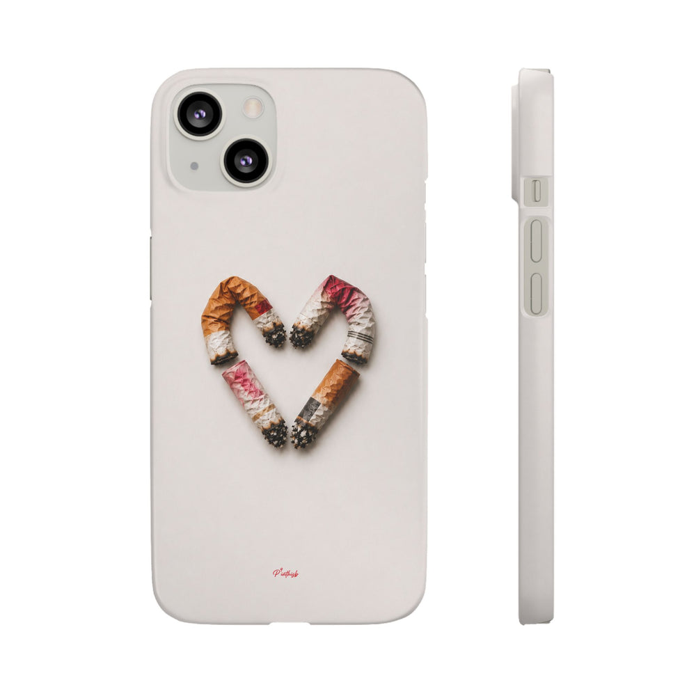 Cigarette Butts Heart Snap Case
