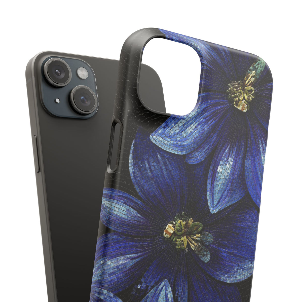 Blue Floral Snap Case
