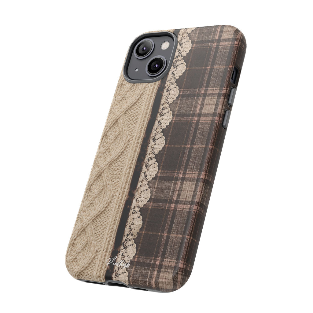 Cozy Plaid Knit Tough Phone Case