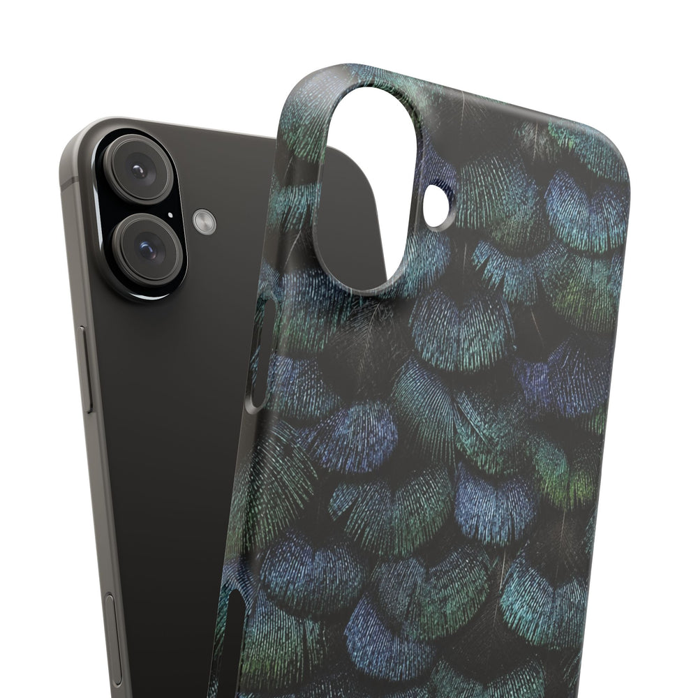 Iridescent Feather Snap Case