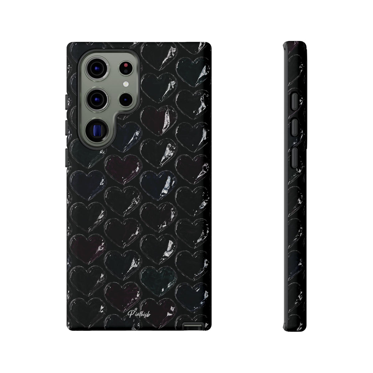 Black Pop Hearts Tough Case