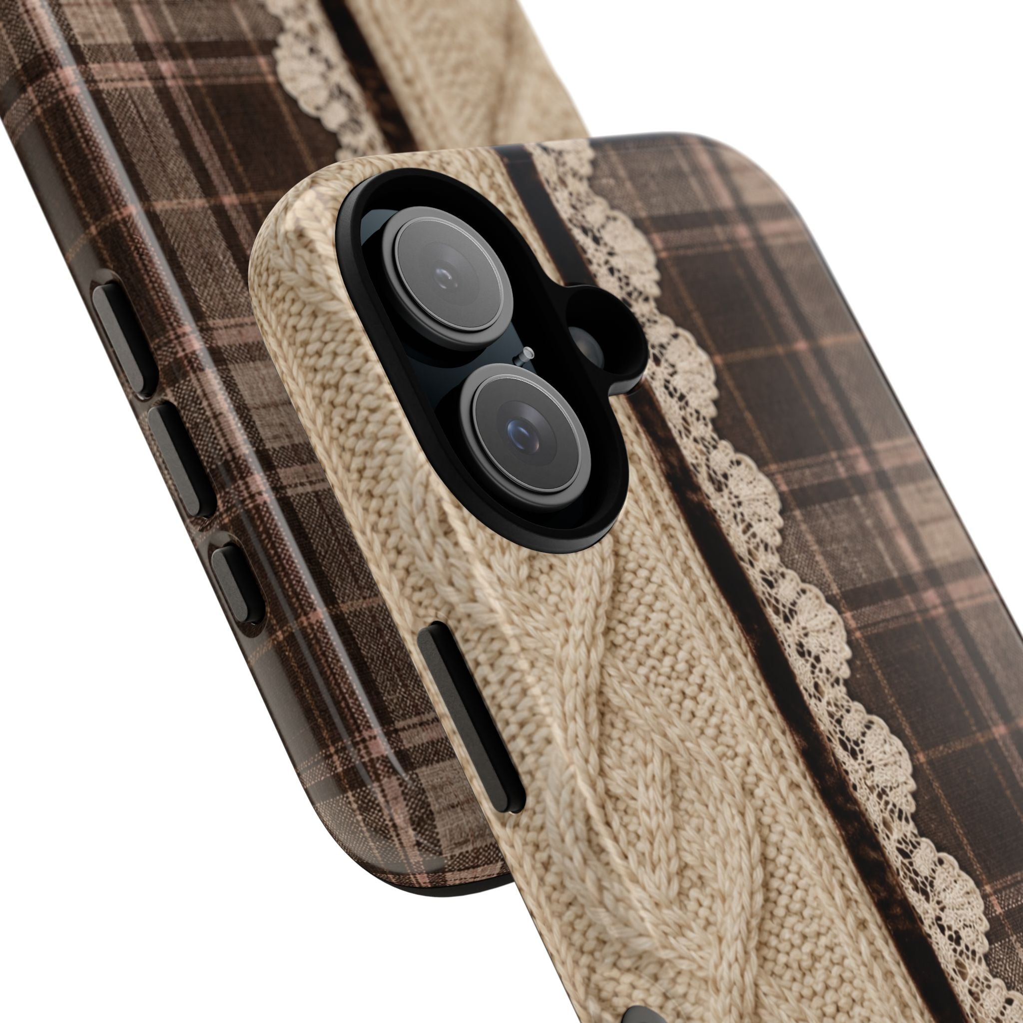 Cozy Plaid Knit Tough Phone Case
