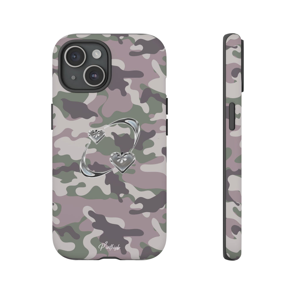 Camouflage Heart Tough Phone Case
