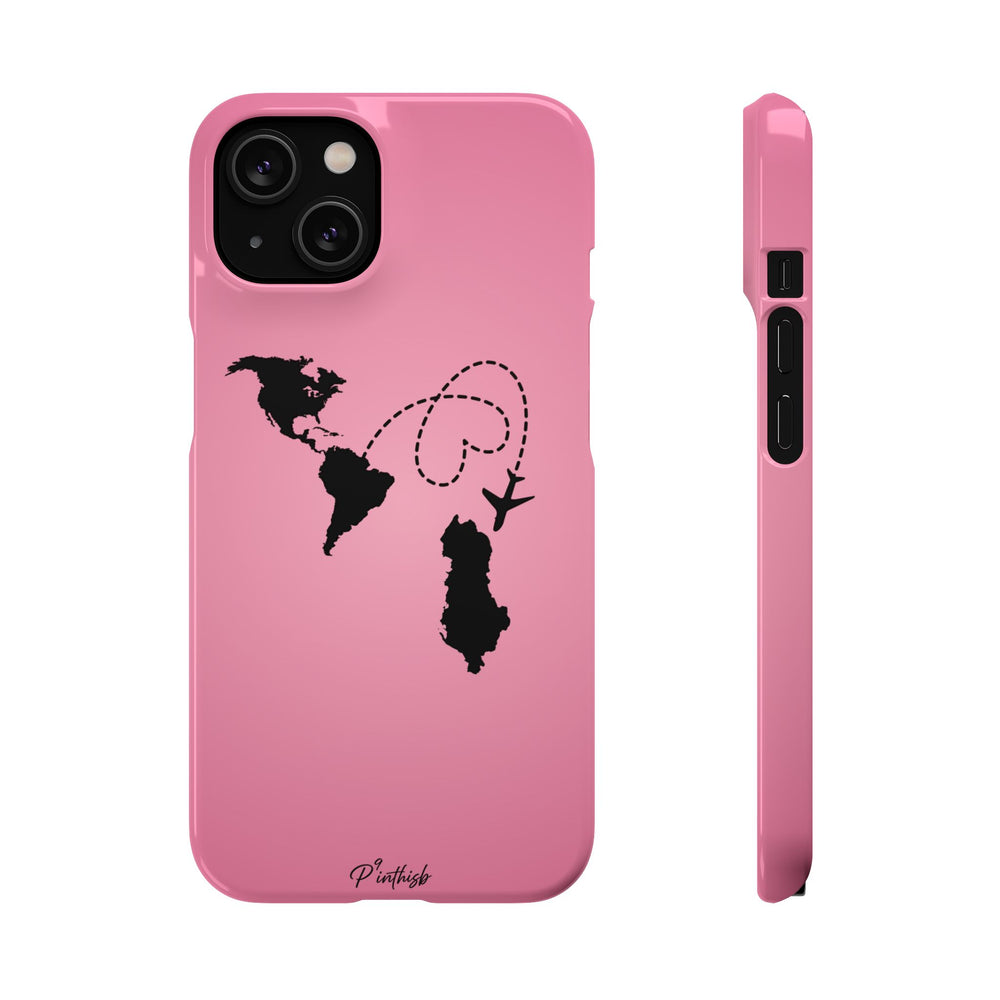 America to Albania Pink Snap Phone Case