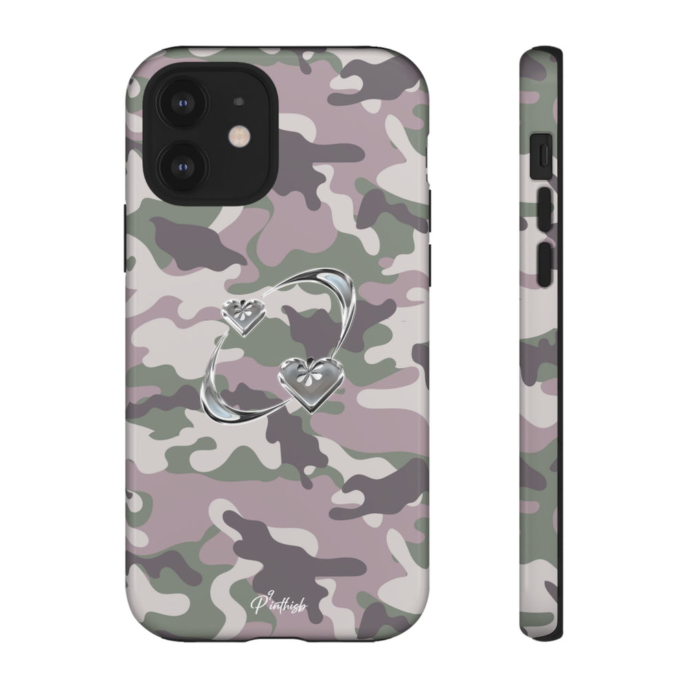 Camouflage Heart Tough Phone Case